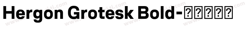 Hergon Grotesk Bold字体转换